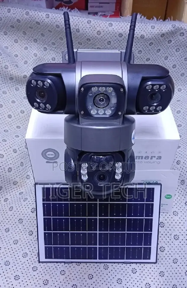6MP Two-Way Audio 4G LTE Solar Security Camera Triple-Lens CCTV Camera