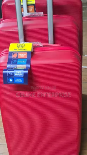 Premium 3-Piece Rubber Suitcase Set With Wheels and Secure Locks