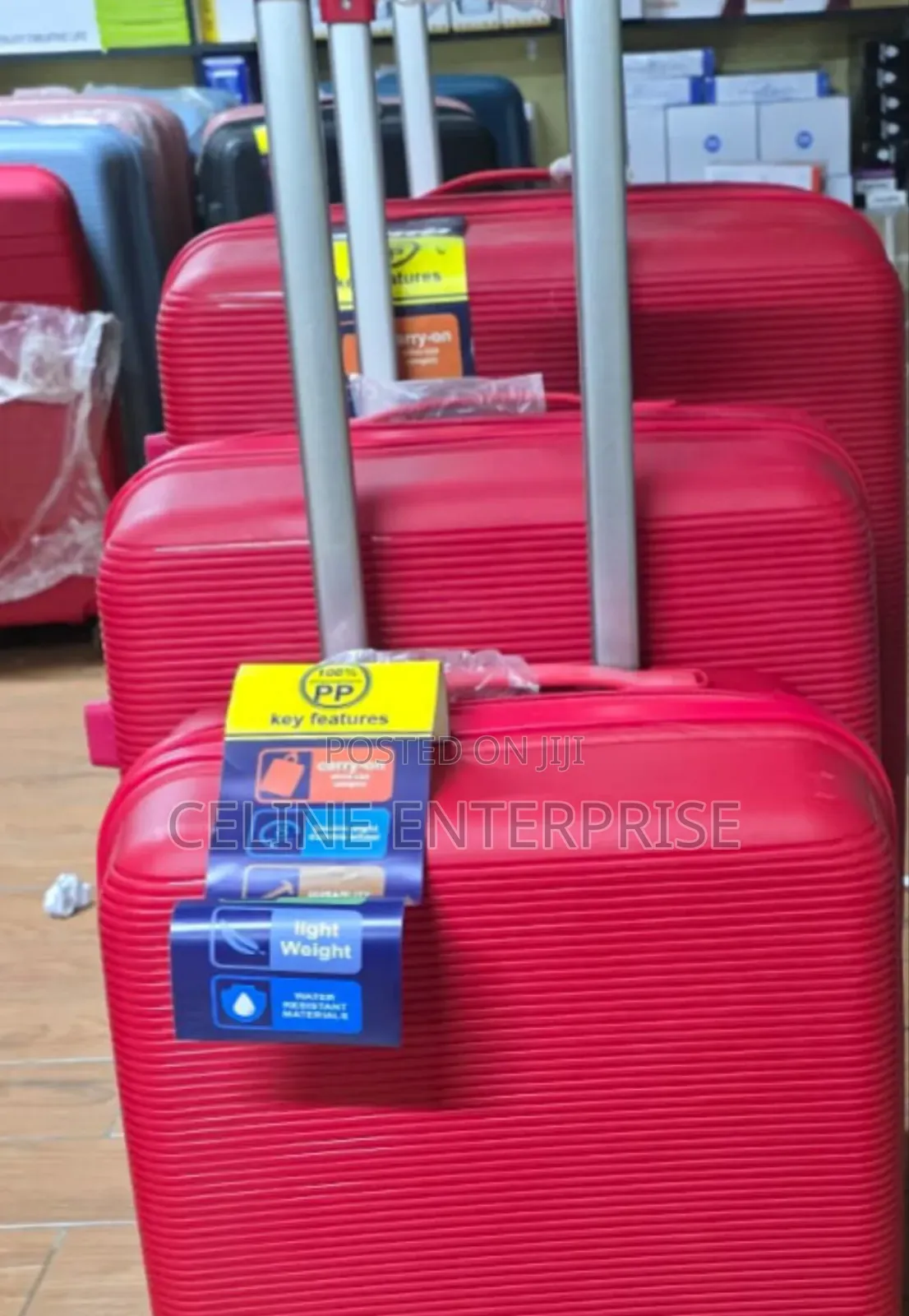 Premium 3-Piece Rubber Suitcase Set With Wheels and Secure Locks