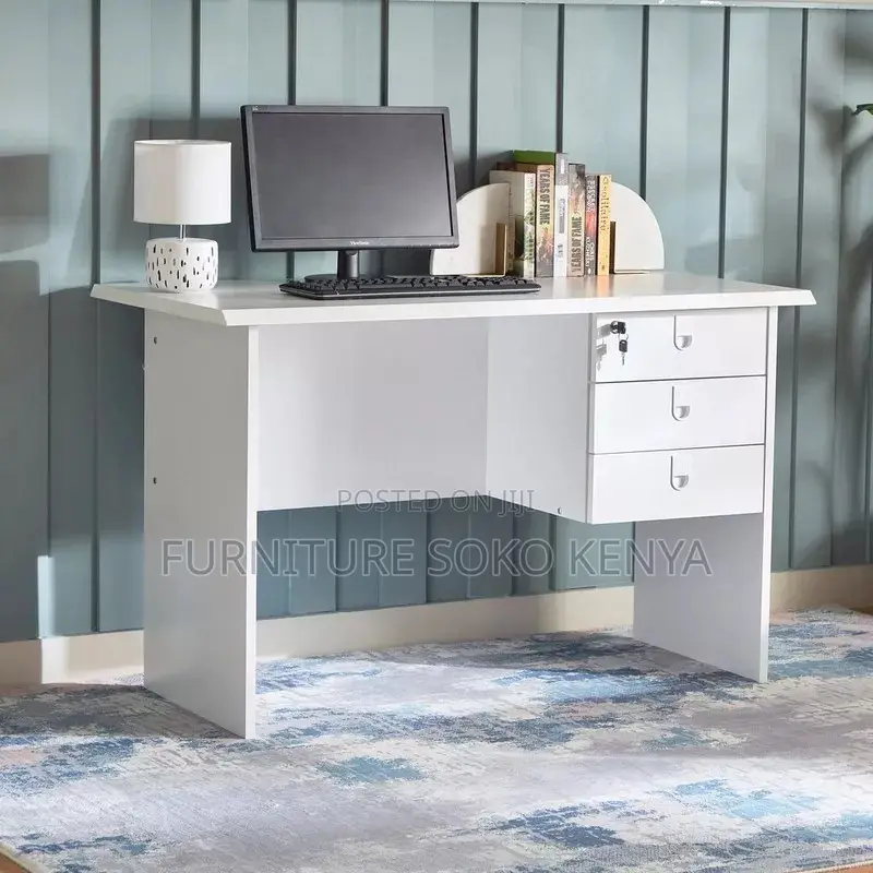 White 1200mm Home Office Desk | Clerical Study Table