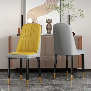 Leatherette Modern Chairs | Mid Backrest Armless Dining Chair