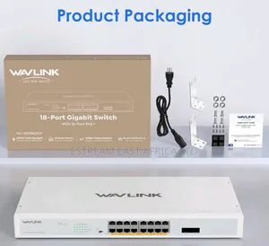 18-Port Gigabit Switch With 16 PoE+ at 250W 2x SFP Uplink Gigabit Port