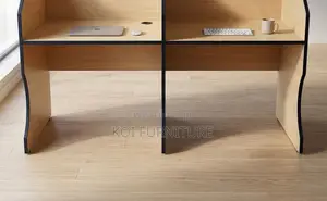 Two Users Modern Workstation | Brown 2 User Working Table