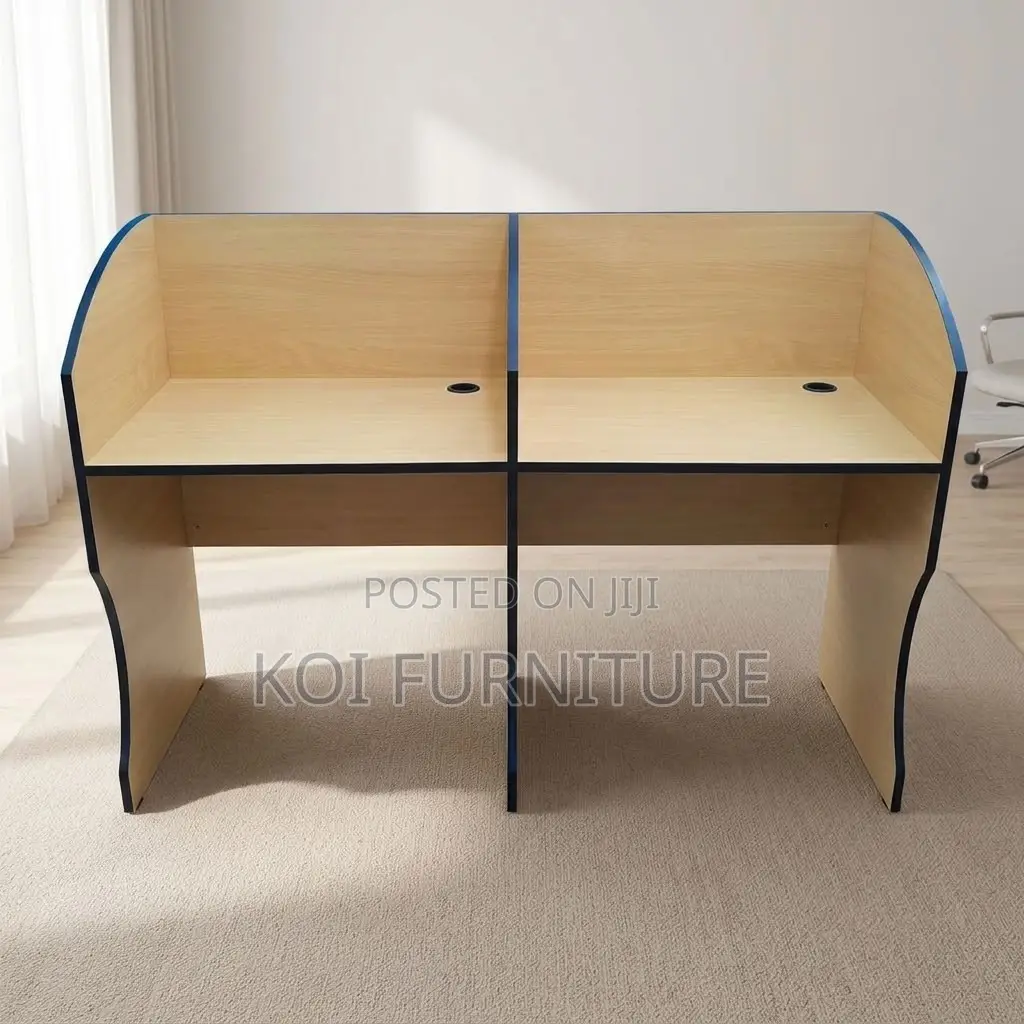 Two Users Modern Workstation | Brown 2 User Working Table