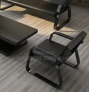 Five Seaters Executive Sofa Set | Leather Modern Reception Sofa Set