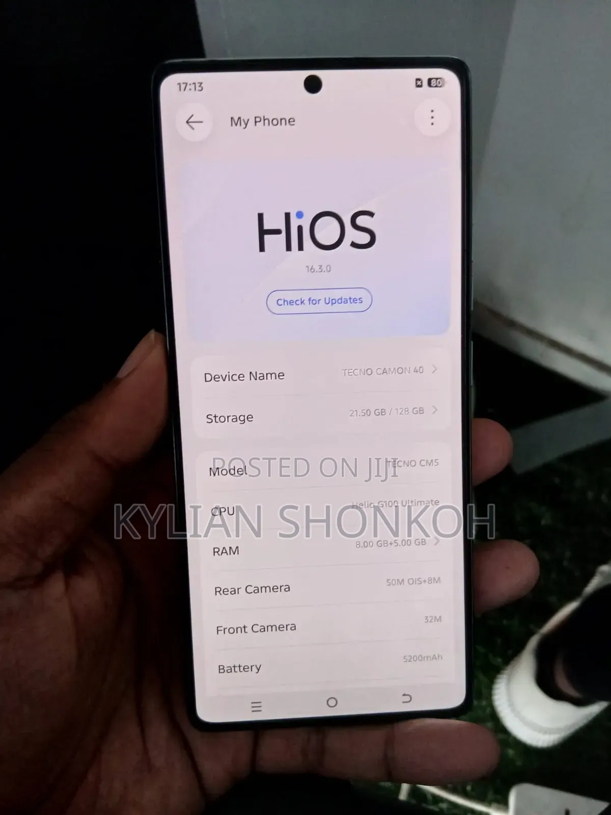 Tecno Camon 40 128 GB Gray