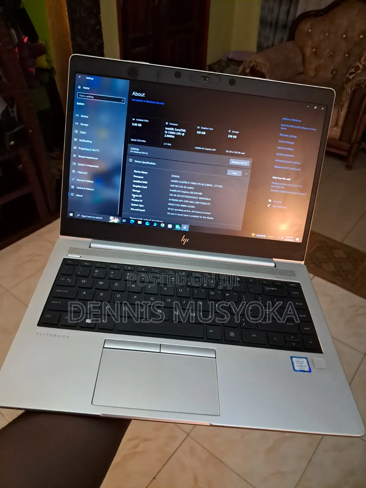 Laptop HP EliteBook 840 G5 8GB Intel Core i5 SSD 256GB