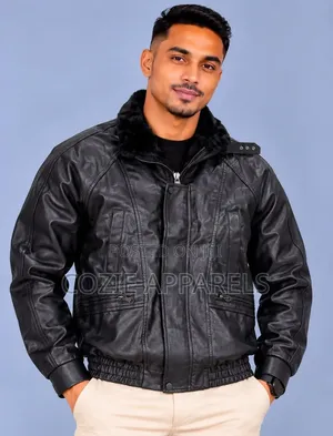 Leather Bomber Jacket for Men