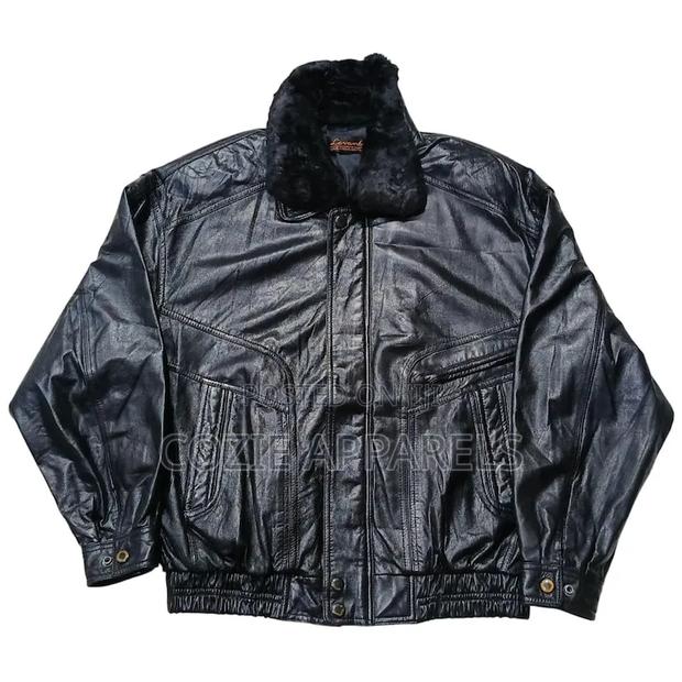 Leather Bomber Jacket for Men - thumbnail 4
