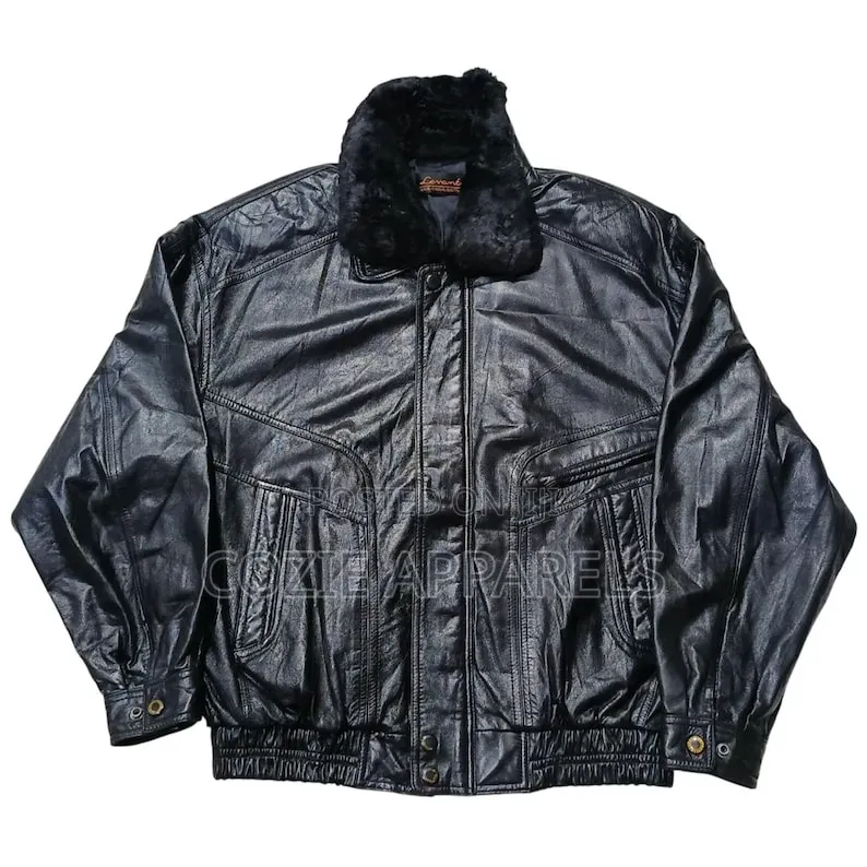 Leather Bomber Jacket for Men