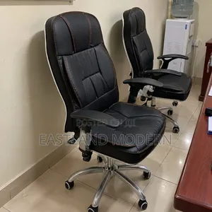 Executive Leather Office Chair – Black High Back Chair.