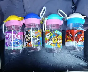 *Disney 550ml Disney Bottle With Cap Cute Design Leakproof