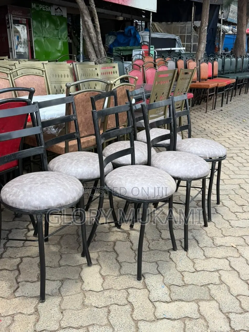 Grey Cushion Low Restaurant and Bar Chair