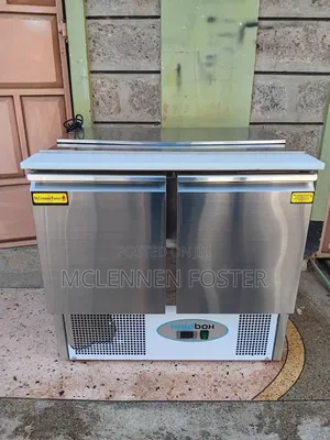 2-Door Compact Gastronorm Saladette Counter Fridge With Cutting Board