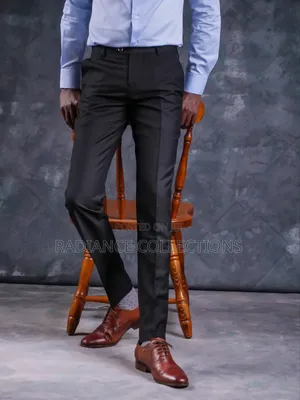 Men Formal Plain Trousers