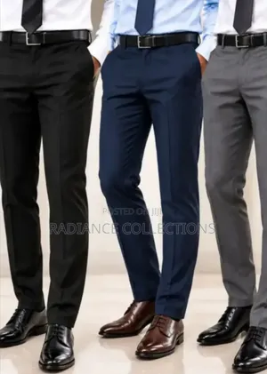 Men Formal Plain Trousers