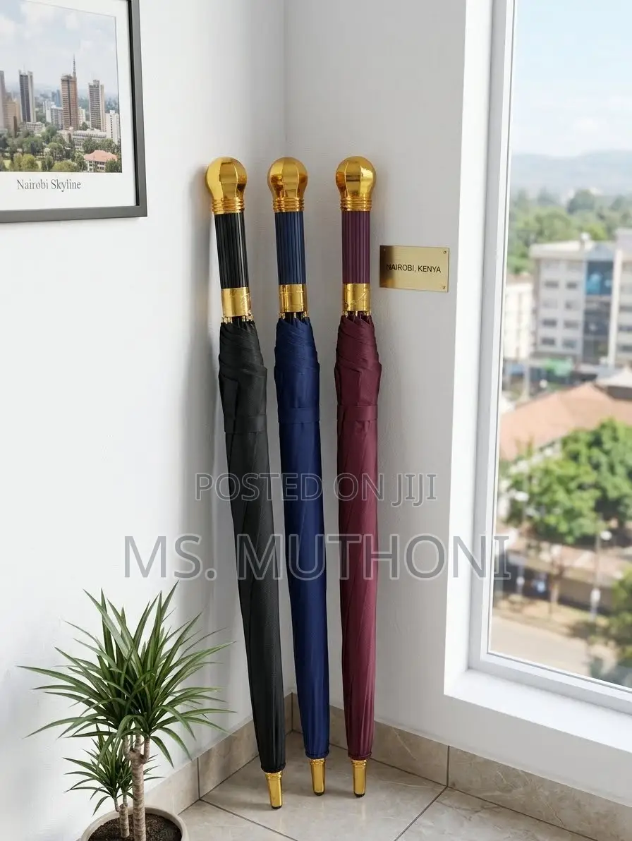 Business-Style Long-Handle/Golf Umbrellas With UV Coating