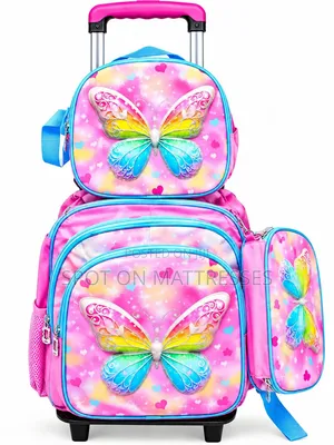 Girls' 3-in-1 Trolley School Bags/Backpacks. Age 4-9. We Deliver!