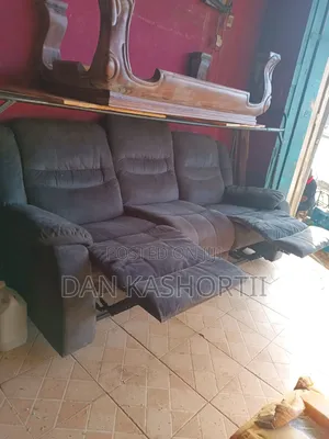 3 Seater Recliner-Original Mechanism-Grey Fabric