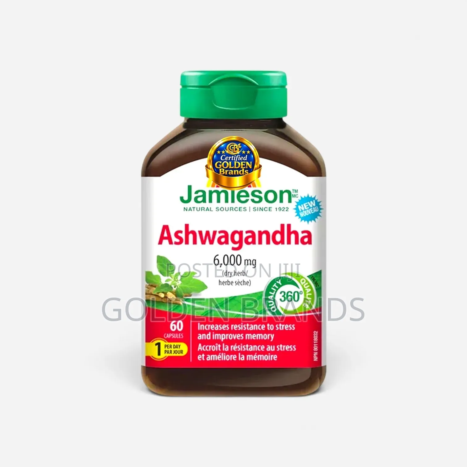 Premium Ashwagandha 6,000 Mg–60 Capsules