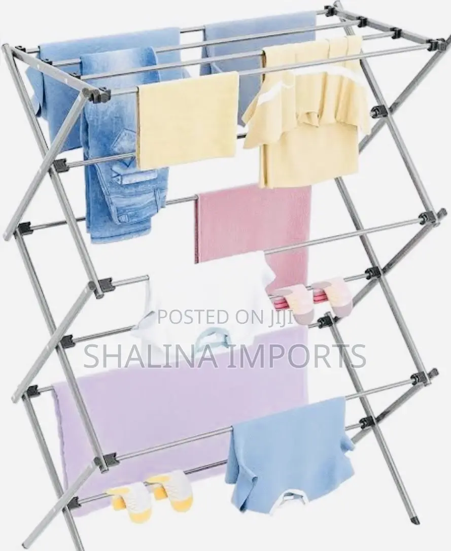 Foldable Clothes Drying Rack, a Versatile Both Indoor and Outdoor Use.