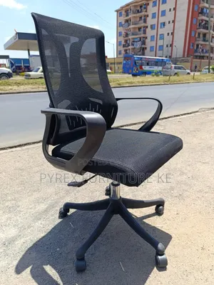 Ergonomic Mid Back Swivel Chair With Armrests and Adjustable Height
