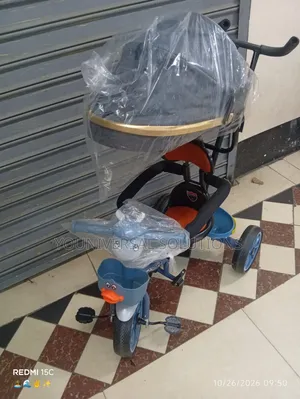 Tricycle With Canopy And Push Handle