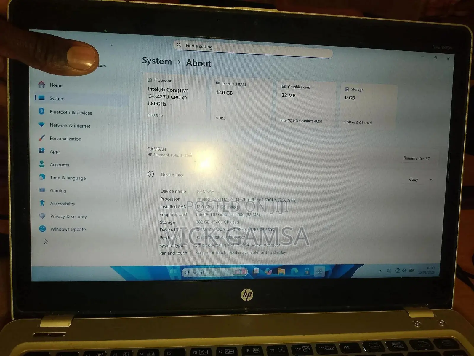 Laptop HP EliteBook Folio 9470M 12GB Intel Core i5 HDD+SSD 500GB