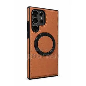 Samsung S24 Ultra Premium Leather MagSafe Case – Shockpr Cover (Brown)