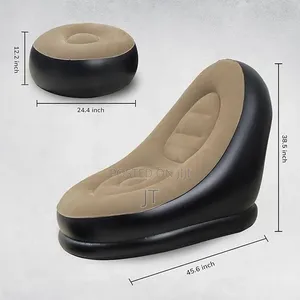 2in1 Inflatable Sofa With Foot Rest Stool and Manual Pump