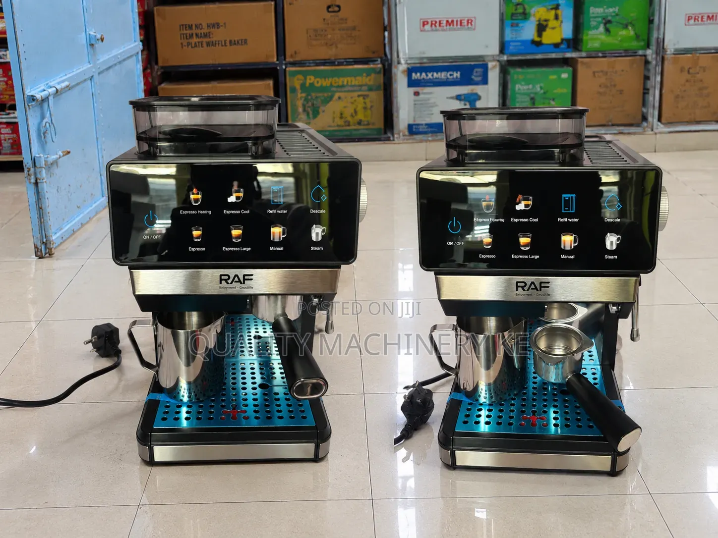 RAF Espresso Coffee Machine With Milk Frother and Steam Function