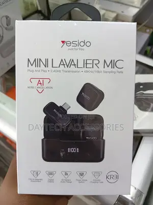 Yesido KR31 Type-C Dual Wireless Lavalier Microphone - Black