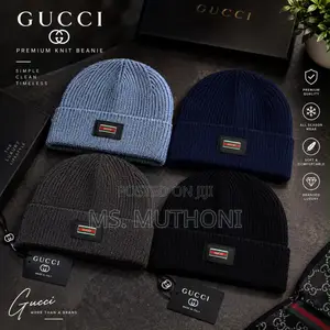 Versace / Gucci Ribbed Wool Knit Beanie