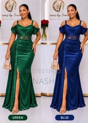 Luxury Satin Corset Mermaid Evening Gown – Brand New Boutique Dress