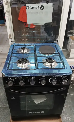 Volsmart 50×55Kitchen Cooker With 3Gas Burners and 1 Electric Hotplate