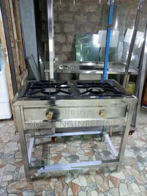 Commercial Stainless Steel 2-Burner Gas Cooker