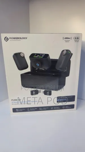 Powerology Pure Q1 Microphone With AI Noise Cancelling Touch Screen
