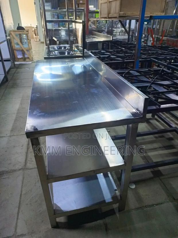 Stainless Steel Working Top Table-2 Undershelves