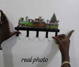 Multipurpose Christmas Tree Train Wall Hook Rack