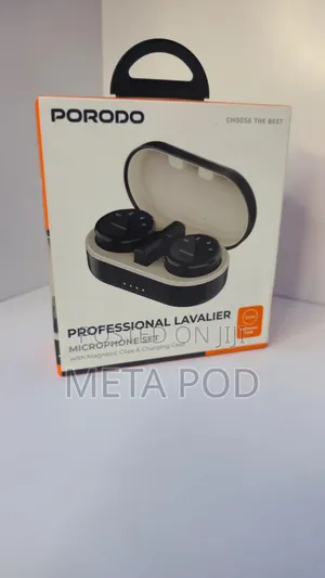 Porodo Professional Wireless Microphone Dual Mic With Charging Case