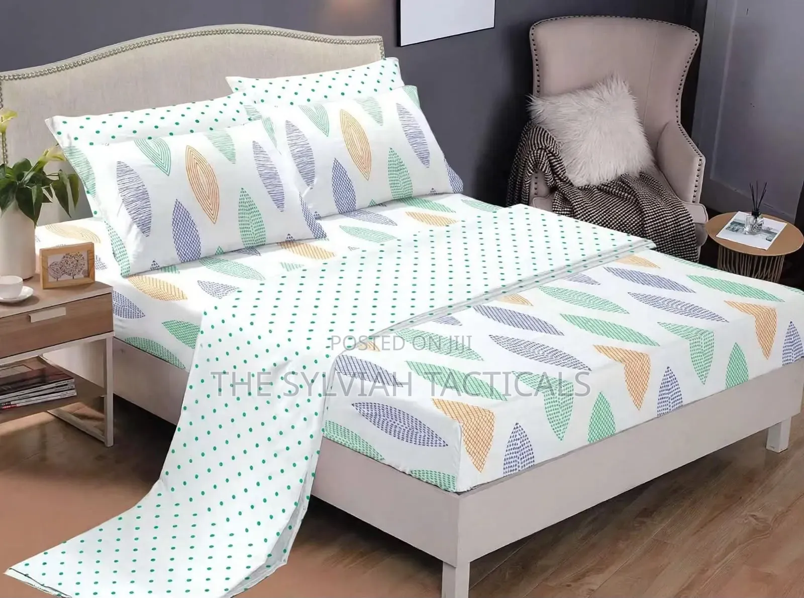 Fitted Bedsheet Set Material Cotton 2pcs Bedsheets 4pcs Pillow Cases