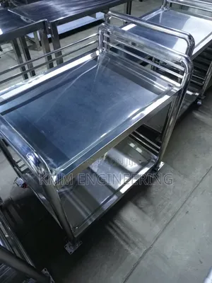 2- Tier Stainless Steel Hospital Trolley
