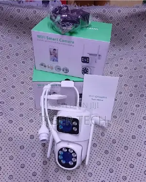 iCSee App Wi-Fi Dual-Lens Indoor PTZ Camera AC Powered and No Solar