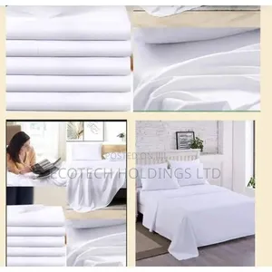 Plain White Cotton Bedsheets.