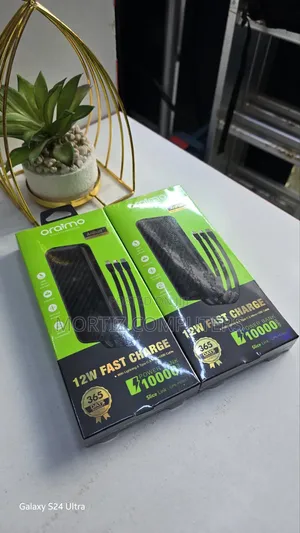 Oraimo 12W 10000mah Powerbank Slice With TypeC,Type B,iPhone Cables