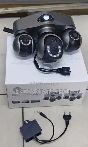 AC Powered 4 Lens Wifi 8mp Rotating PTZ With Lan Connectivity