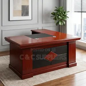 1400cm Mahogany CEO Work Desk.