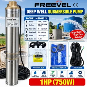 Freevel Pump 1HP - 4SDM313 - Deep Well - 750W - 84m - New