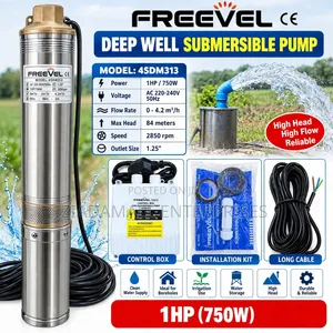 Deep Well Pump 1HP - Freevel - 4SDM313 - 750W - New