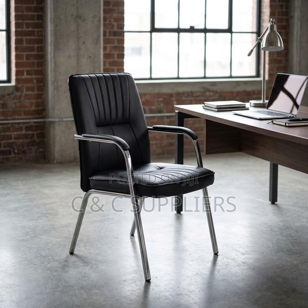Leather Conference Chair With Armrest - thumbnail 7